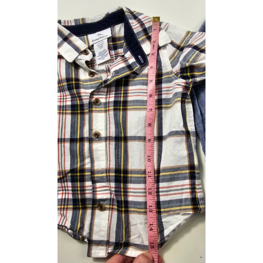 Lot of 2 boys Tommy bahama long sleeve button up tops 3-4T EUC holiday chambray - Picture 3 of 4
